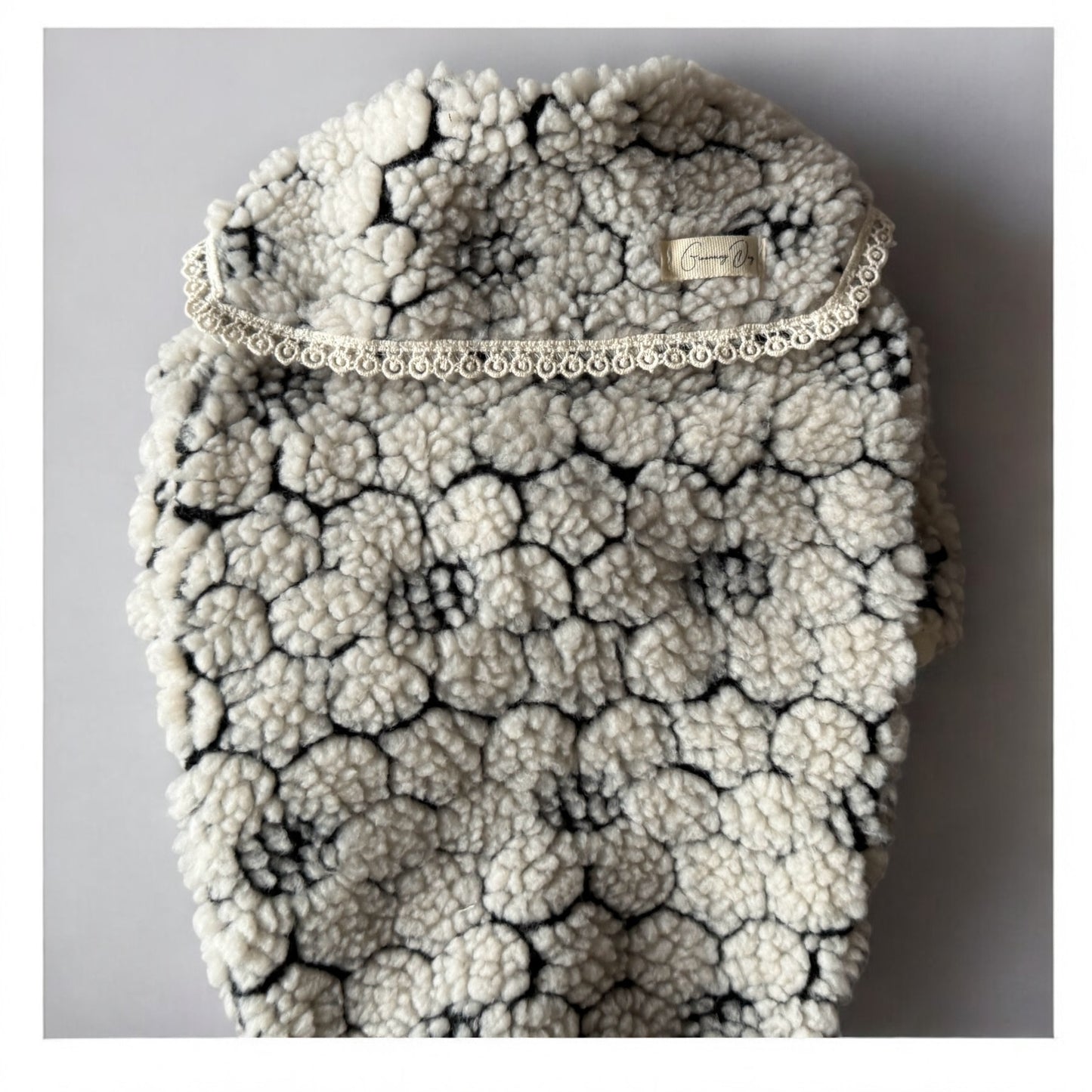 Flauschige Blumen-Fleece-Cardigan