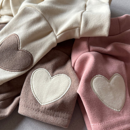 Herz & Herz Flauschiges Fleece-Kleid mit Ärmeln