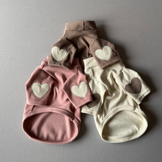 Herz & Herz Flauschiges Fleece-Kleid mit Ärmeln